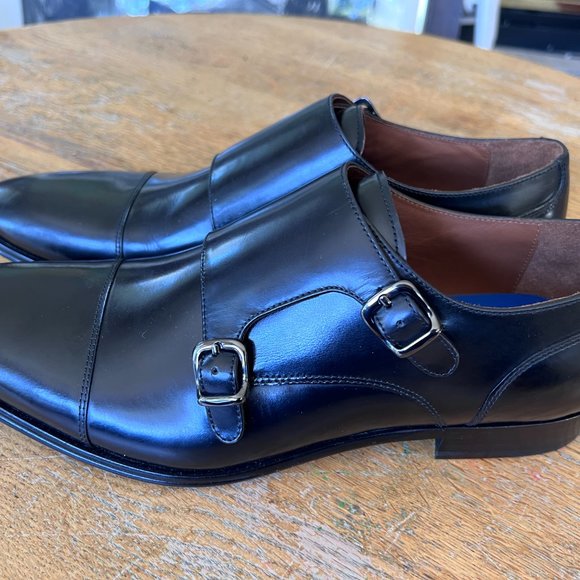 Brand NEW! Mr. B Mens's Black Leather Dress Loafer Shoe Size 10 - Picture 3 of 6